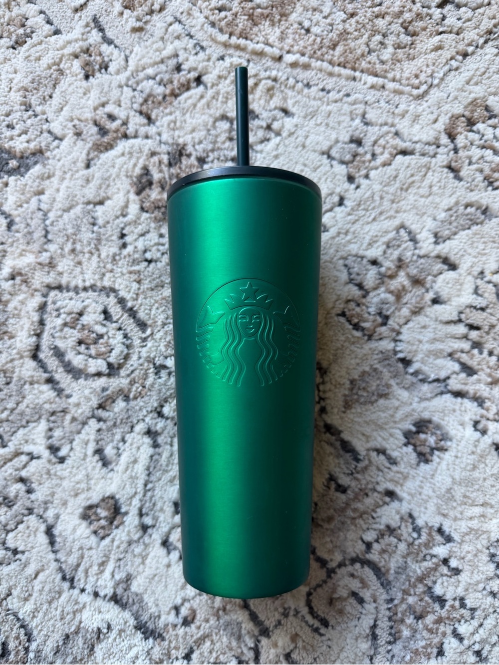 Starbucks Matte Emerald Green Logo Tumbler with Straw